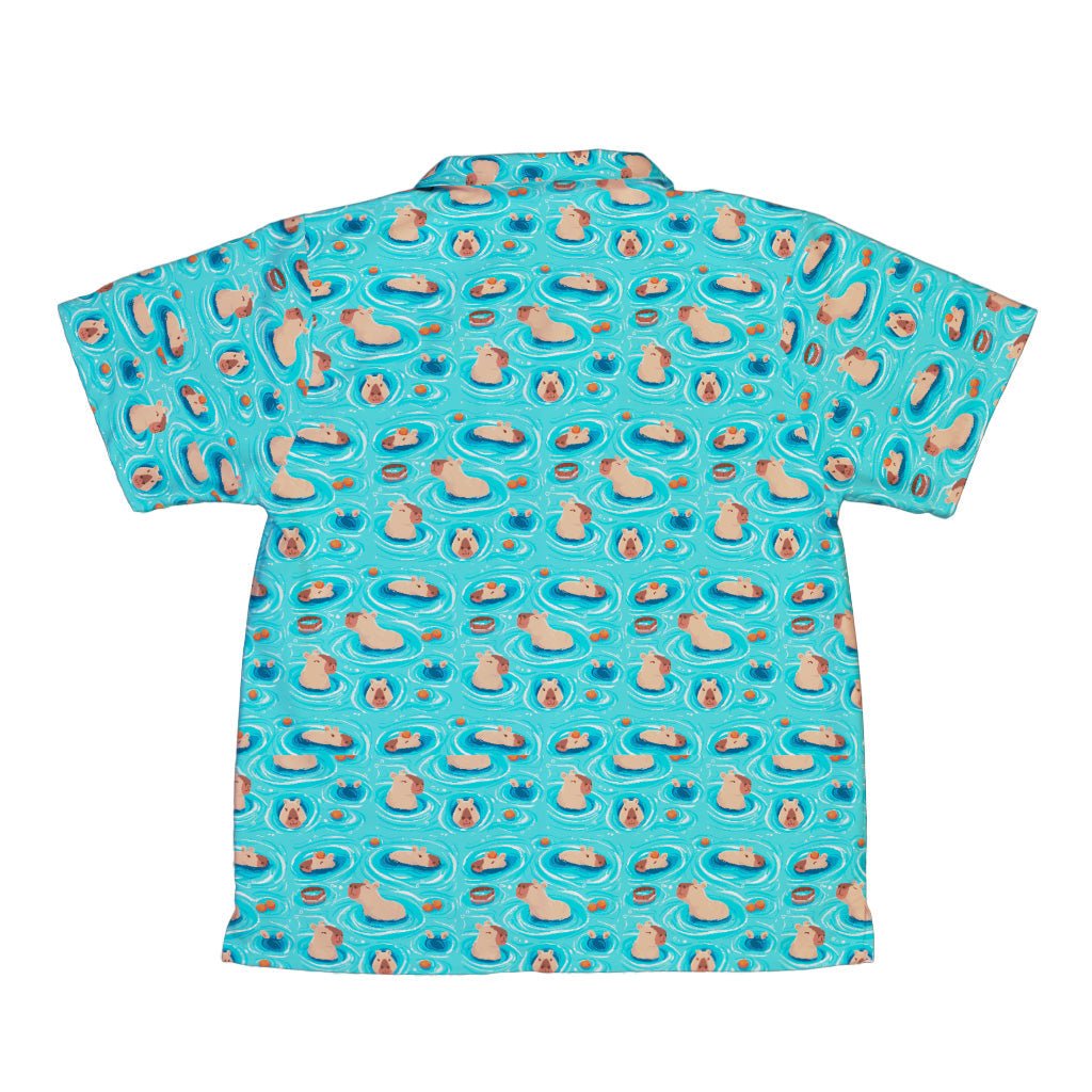 Capybara Springs Youth Hawaiian Shirt Geek Nerd 0925 Animal Patterns Botany Print