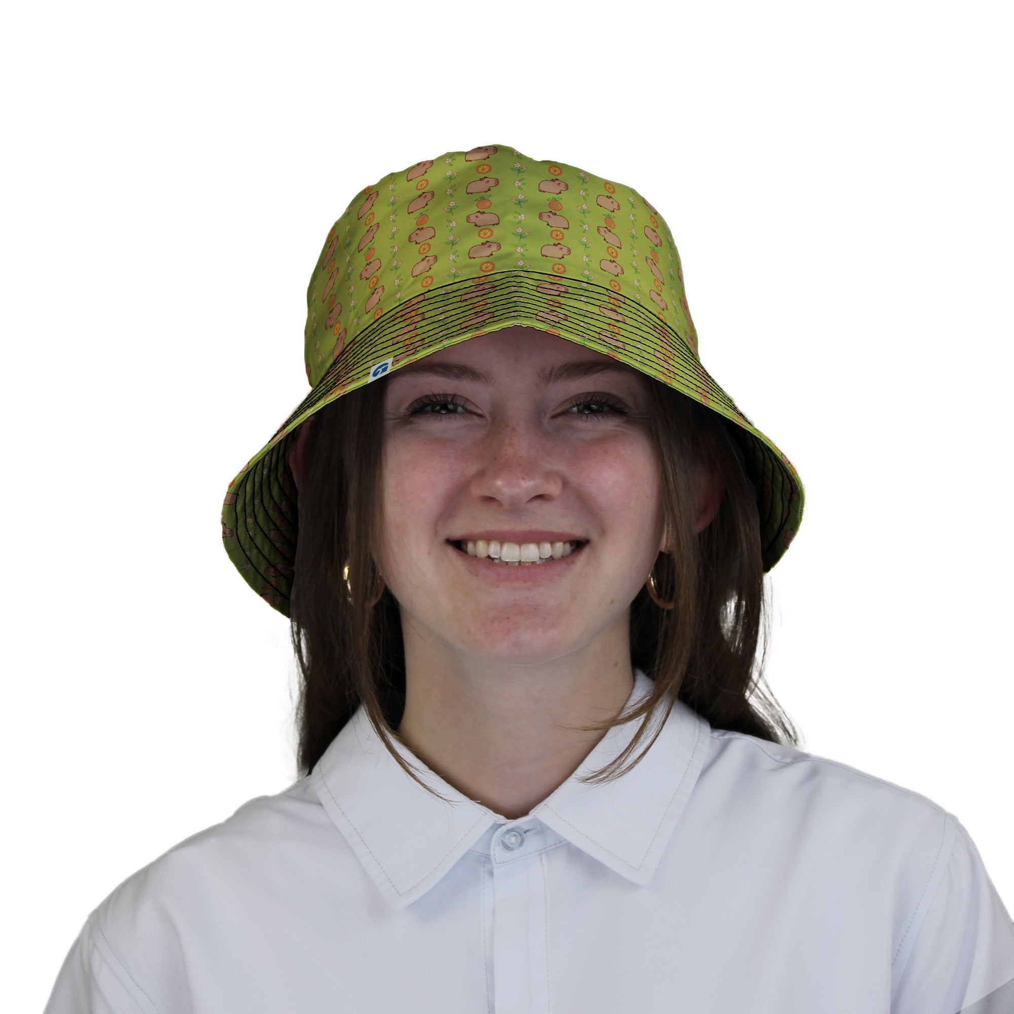Capybaras Bucket Hat Geek Nerd animal patterns Design by Ardi Tong lx - B