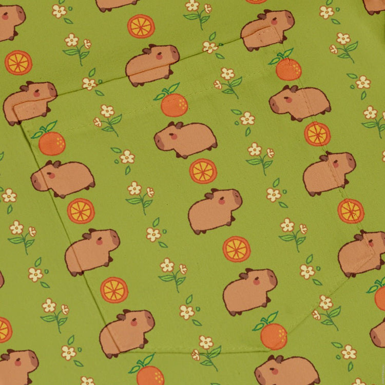 Capybaras Button Up Shirt Geek Nerd adult sizing animal patterns Design by Ardi Tong