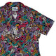 Cartoon Music Doodles Curvy Button Up Shirt Geek Nerd Maximalist Patterns music print women