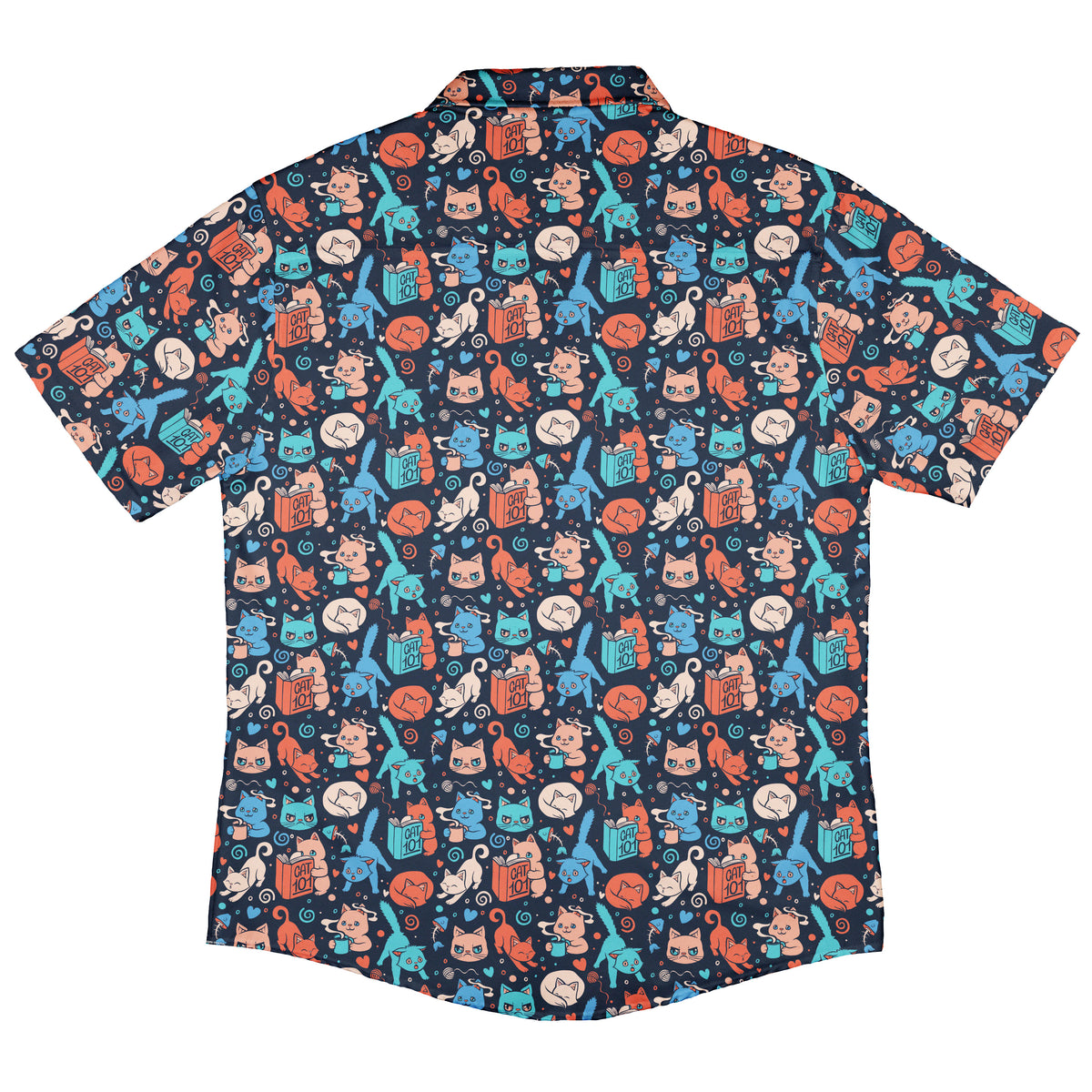 Cat 101 Button Up Shirt Back