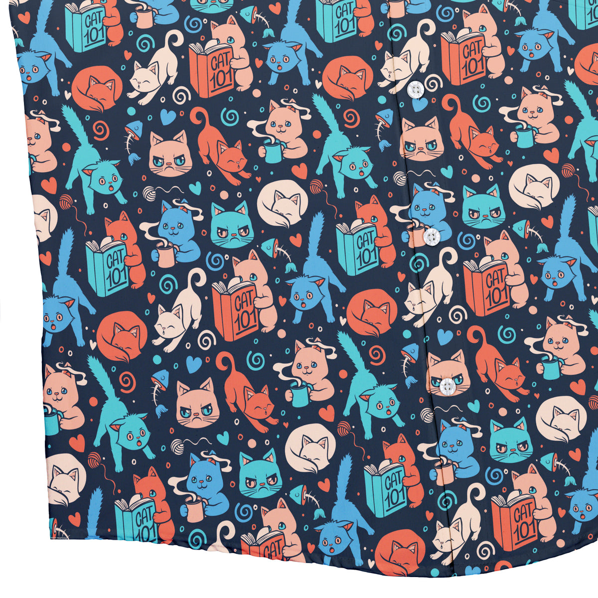 Cat 101 Button Up Shirt Bottom Corner