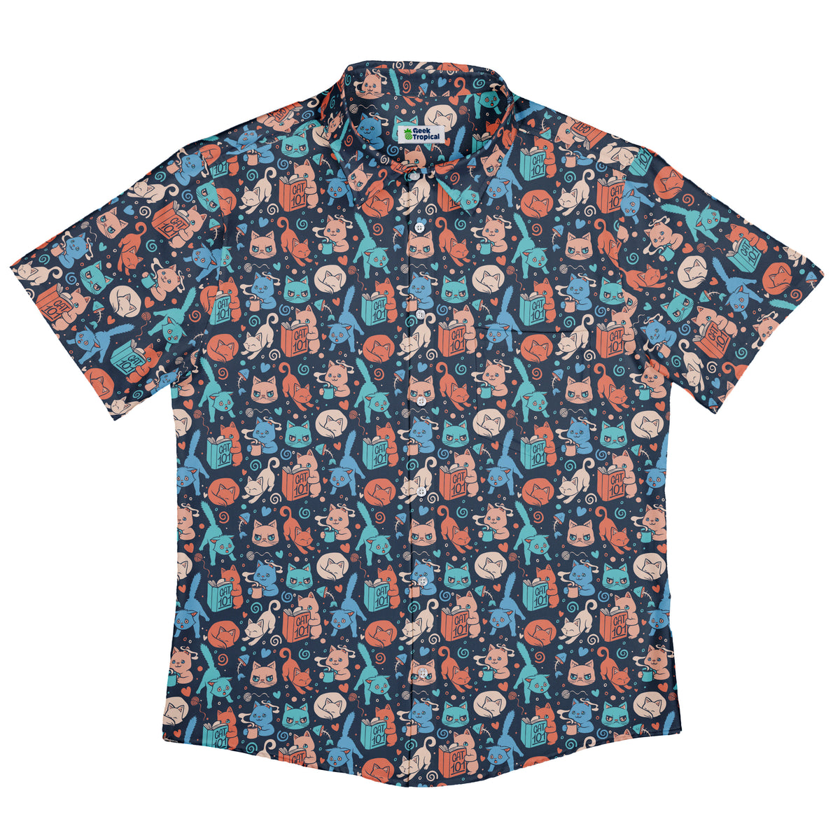 Cat 101 Button Up Shirt Flat Front