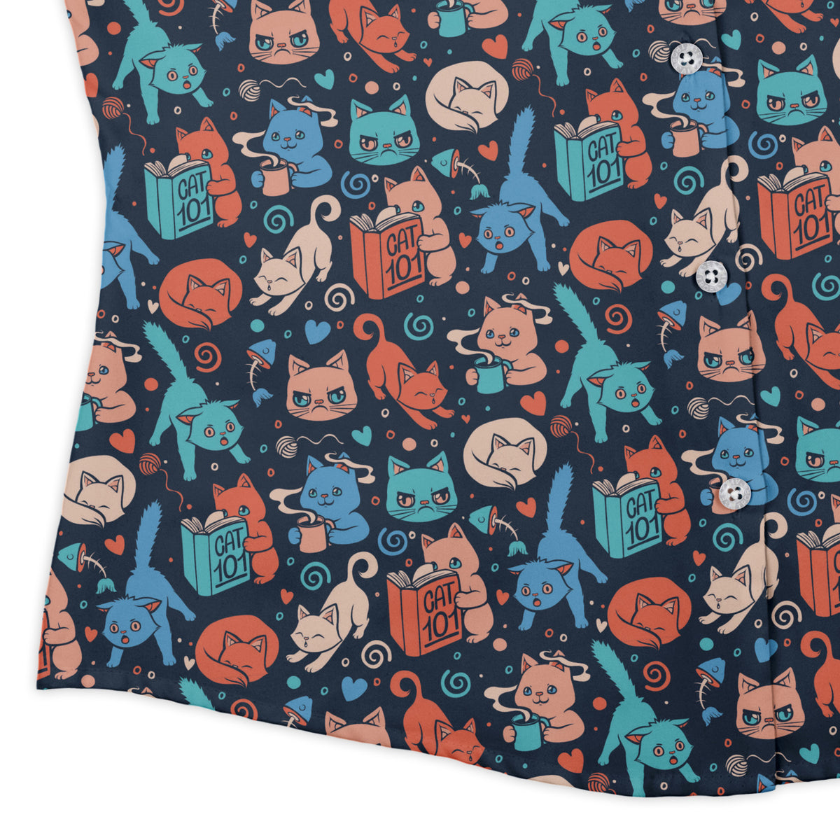 Cat 101 Curvy Button Up Shirt womens corner
