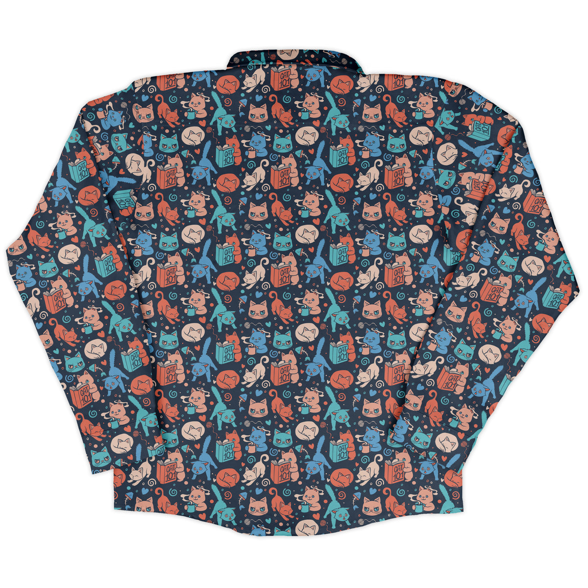 Cat 101 Long Sleeve Button Up Shirt back