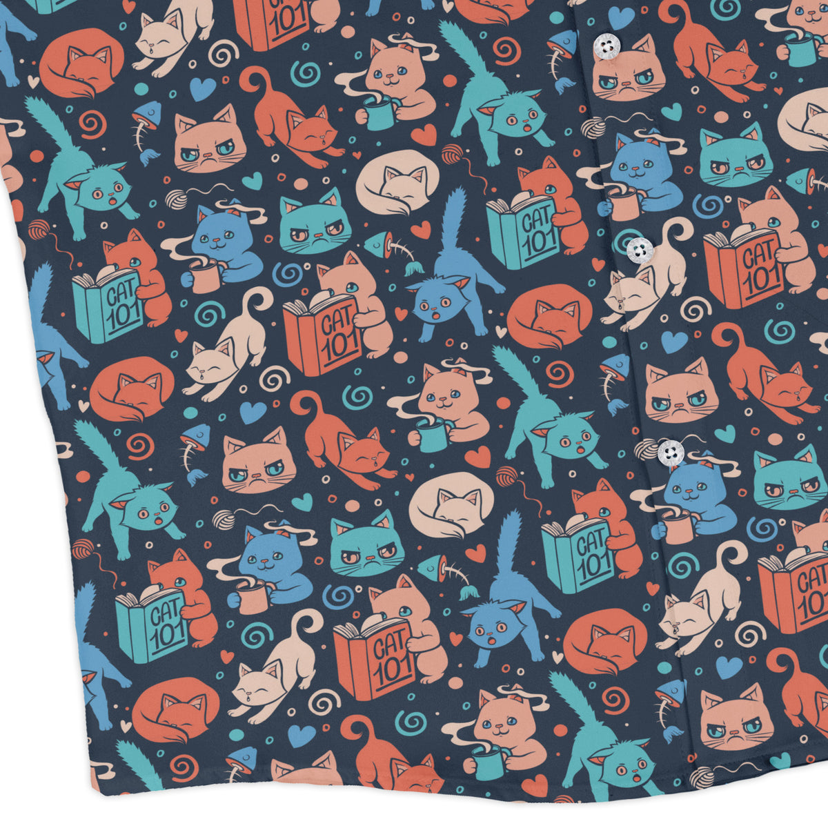Cat 101 Long Sleeve Button Up Shirt corner