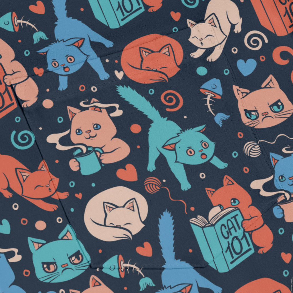 Cat 101 Long Sleeve Button Up Shirt pocket
