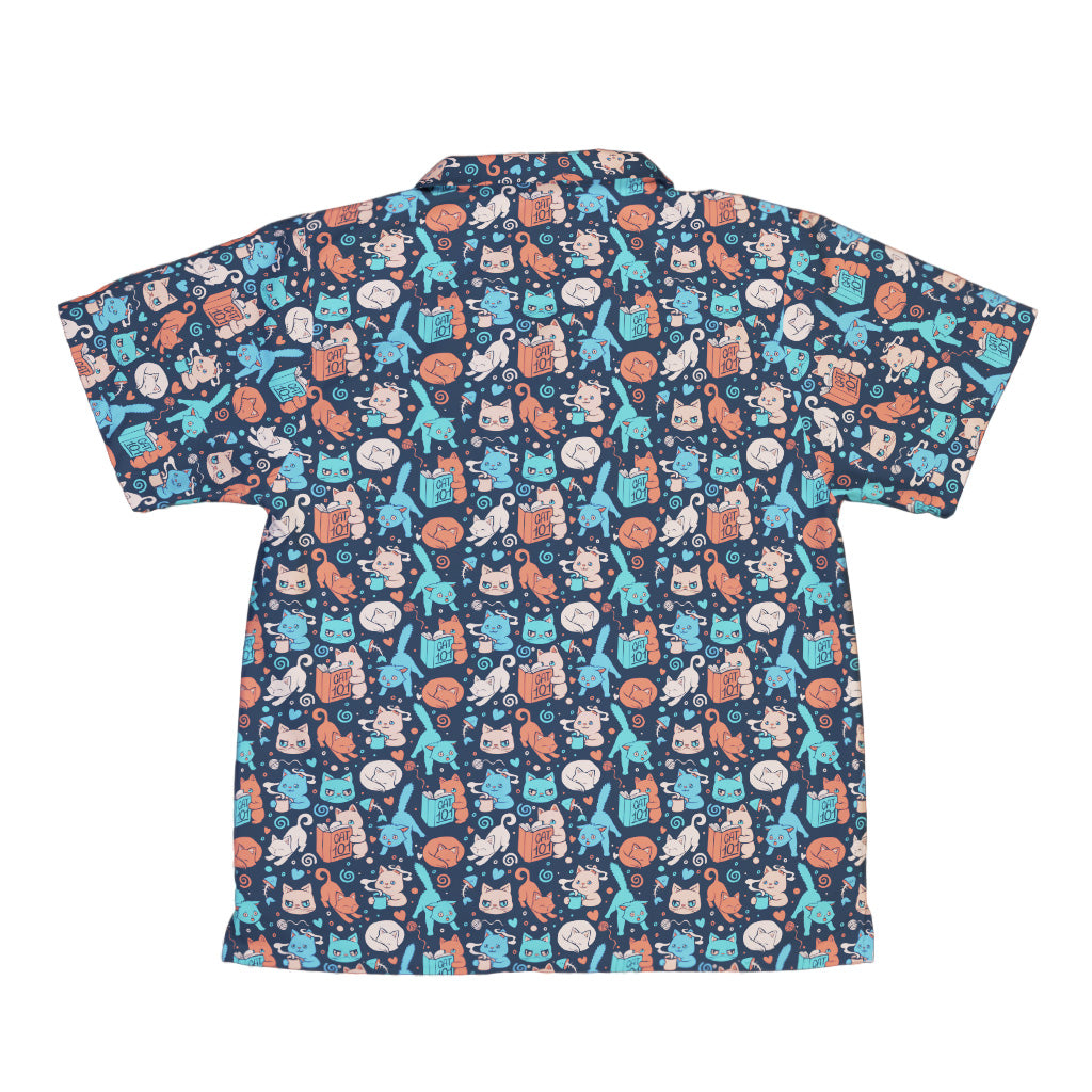 Cat 101 Youth Hawaiian Shirt Back