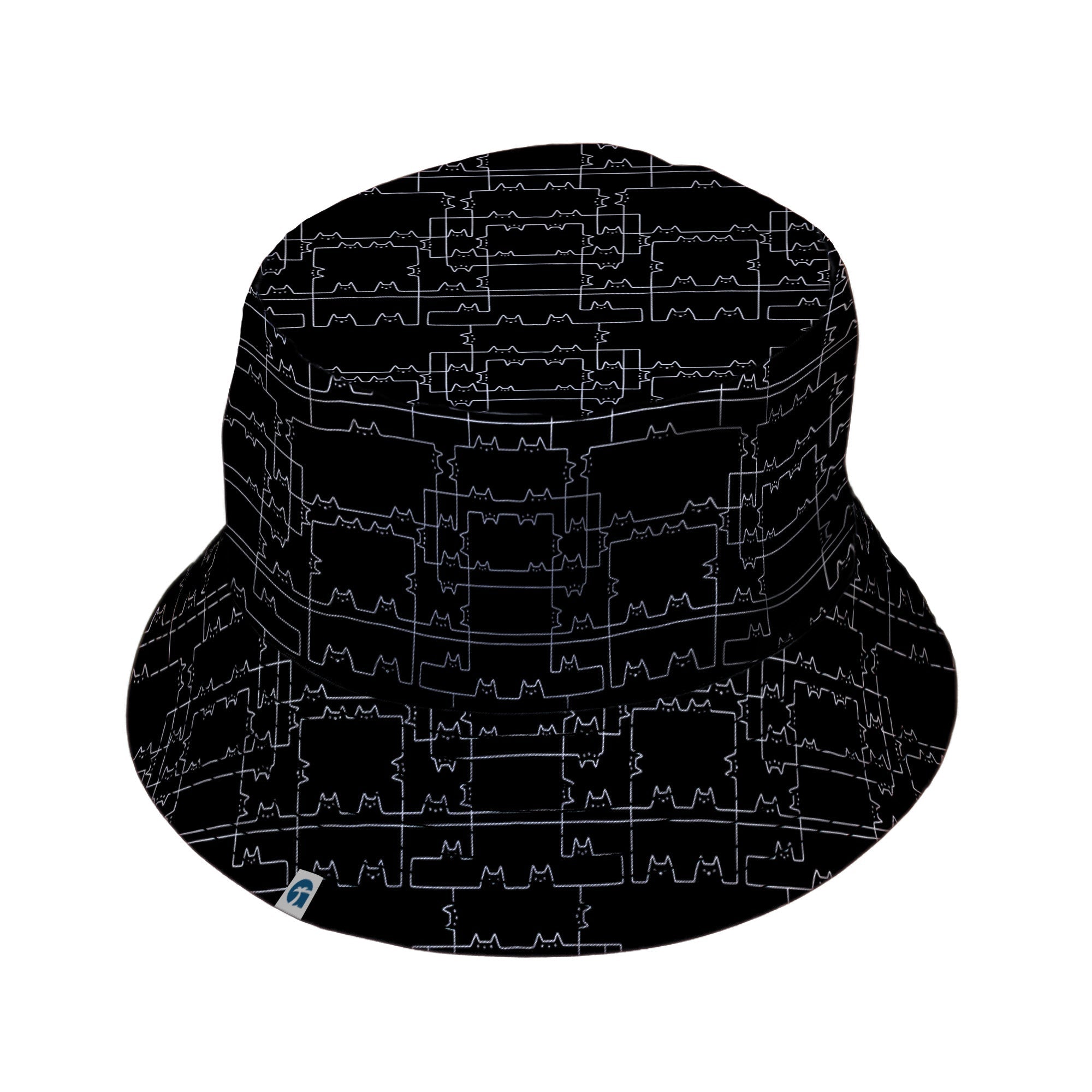 Cat Geometric Cubism Bucket Hat Geek Nerd 0925 Animal Patterns Design by Tobe Fonseca