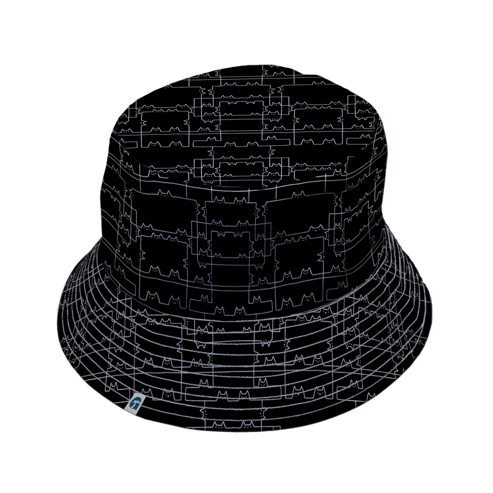 Cat Geometric Cubism Bucket Hat Geek Nerd 0925 Animal Patterns Design by Tobe Fonseca