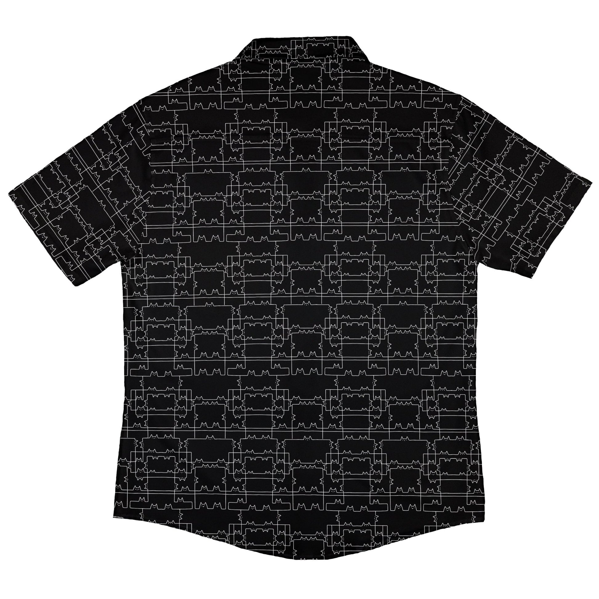 Cat Geometric Cubism Button Up Shirt Geek Nerd 0925 adult sizing All Adult Button Up Shirts