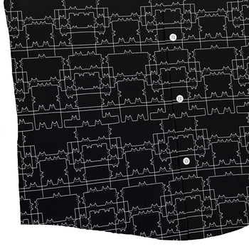 Cat Geometric Cubism Button Up Shirt Geek Nerd 0925 adult sizing All Adult Button Up Shirts