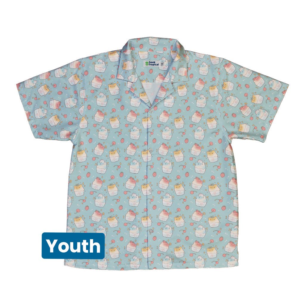 Cat Kakigori Anime Youth Hawaiian Shirt | Geek Tropical