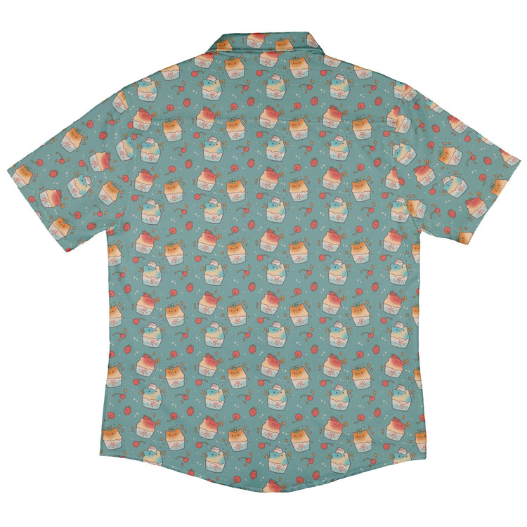 Cat Kakigori Anime Button Up Shirt - adult sizing - Animal Patterns - Anime