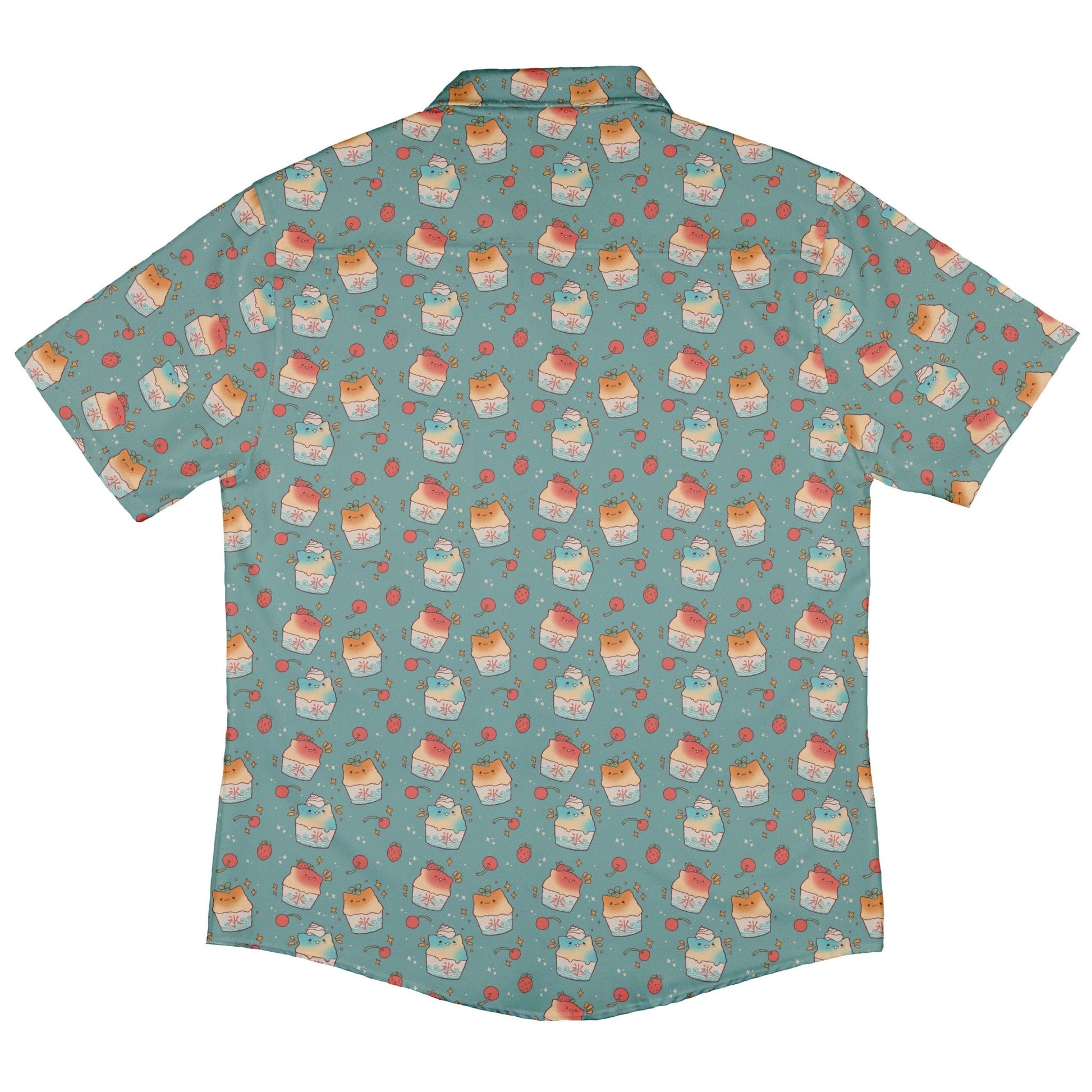 Cat Kakigori Anime Button Up Shirt - adult sizing - Animal Patterns - Anime