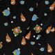 Cat Meteor Shower Space Long Sleeve Button Up Shirt Geek Nerd adult sizing Animal Patterns Design by Tobe Fonseca