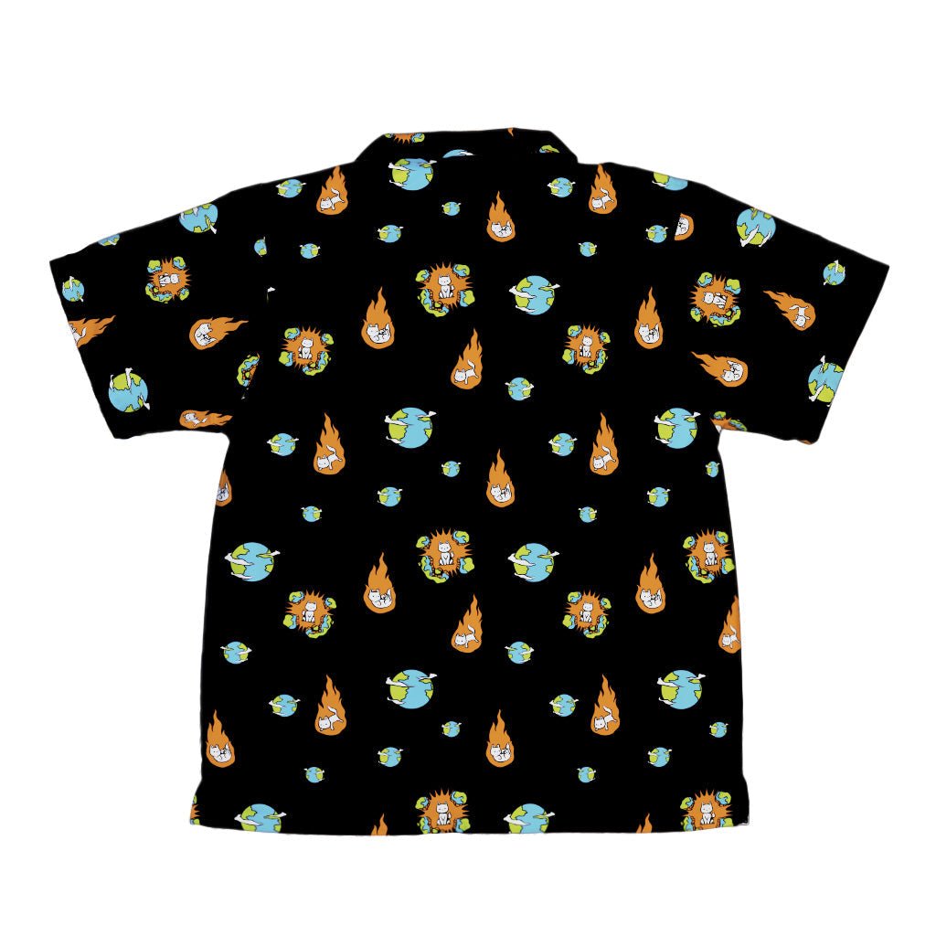 Cat Meteor Shower Space Youth Hawaiian Shirt - Animal Patterns - Design by Tobe Fonseca - Funny Prints