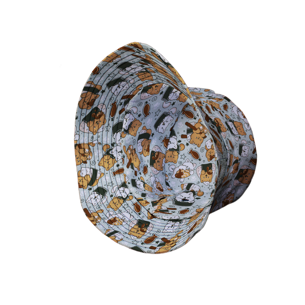 Cat Sushi Bucket Hat Side View