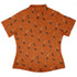 Cat and Moon Pumpkin Curvy Button Up Shirt womens back