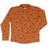 Cat and Moon Pumpkin Long Sleeve Button Up Shirt front
