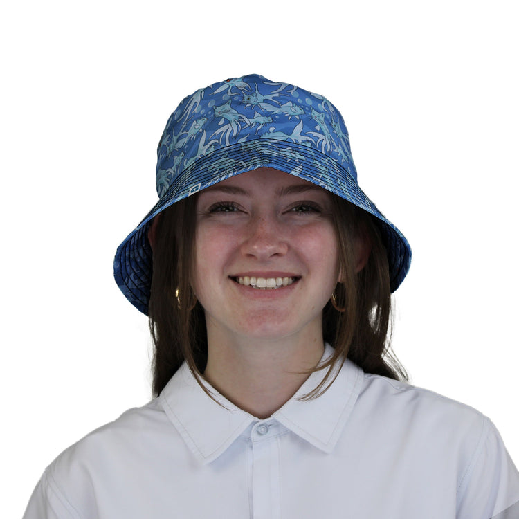 CatFish Bucket Hat Geek Nerd animal patterns Design by Julie Kitzes lx - B