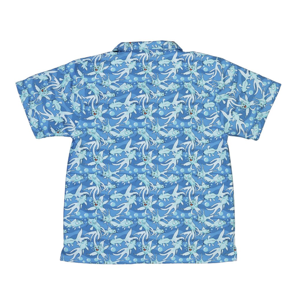 CatFish Youth Hawaiian Shirt Geek Nerd animal patterns Design by Julie Kitzes marine biology