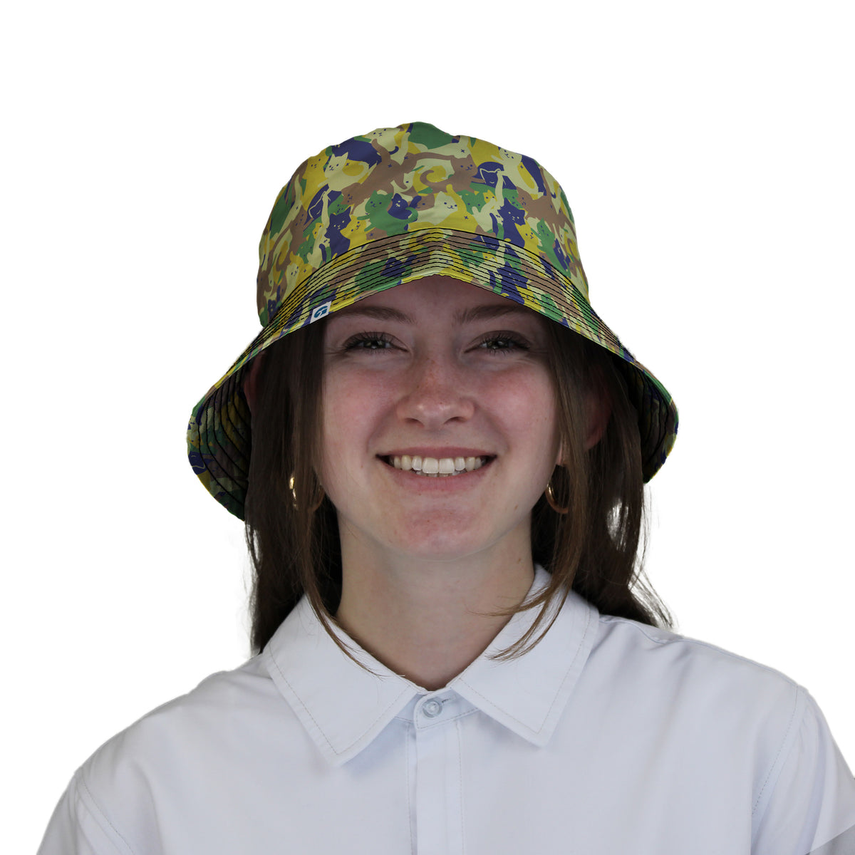 Catmouflage Cat Army Bucket Hat Woman