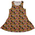 Cats in a Field of Flowers Sleeveless Dress front