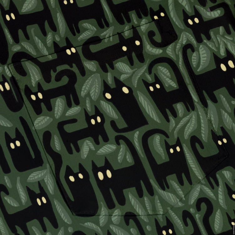 Cats in the Leaves Button Up Shirt Geek Nerd adult sizing Advertise to Meta All Adult Button Up Shirts