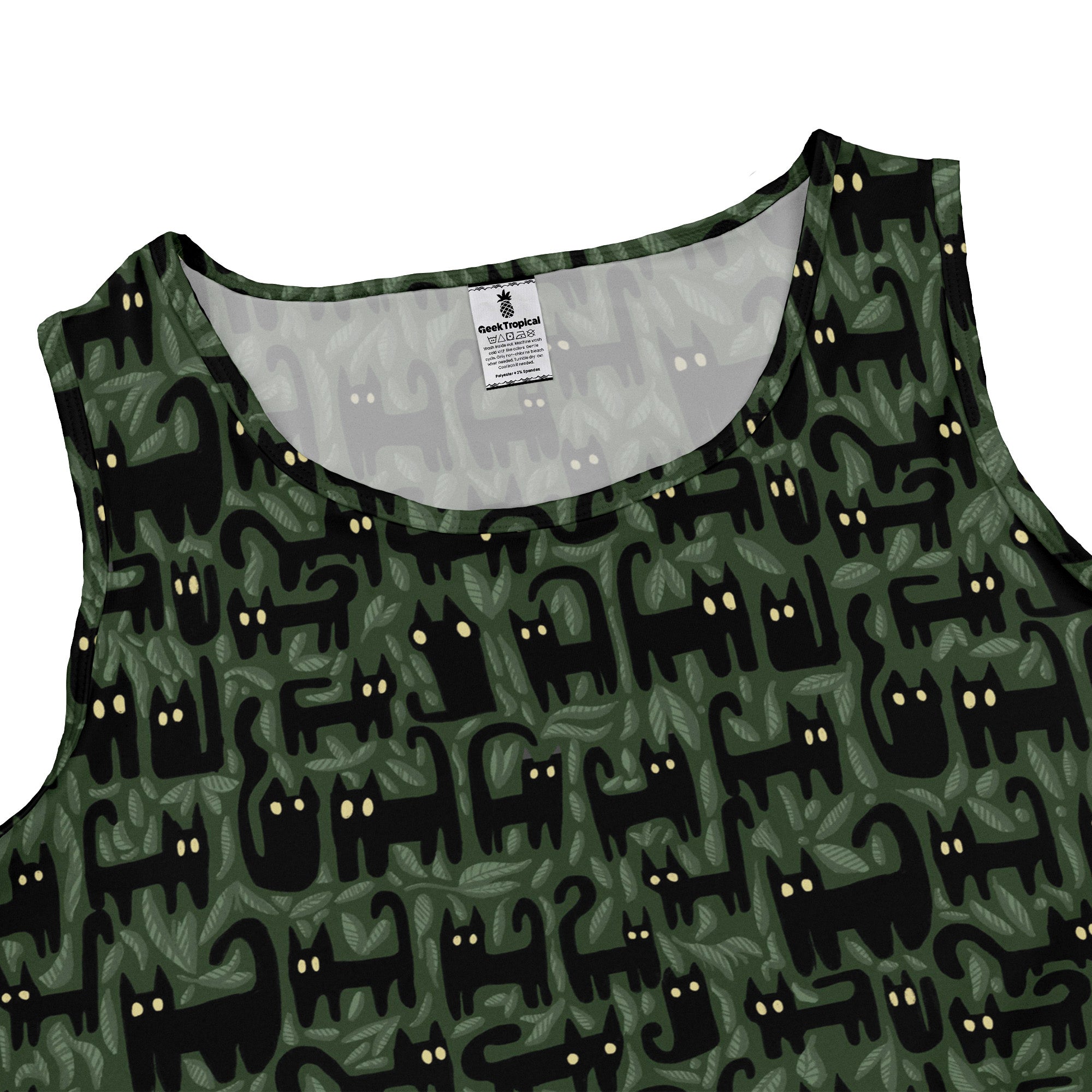Cats in the Leaves Sleeveless Dress 2
