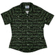 Cats in the Leaves Curvy Button Up Shirt Geek Nerd All Adult Button Up Shirts Animal Patterns Botany Print