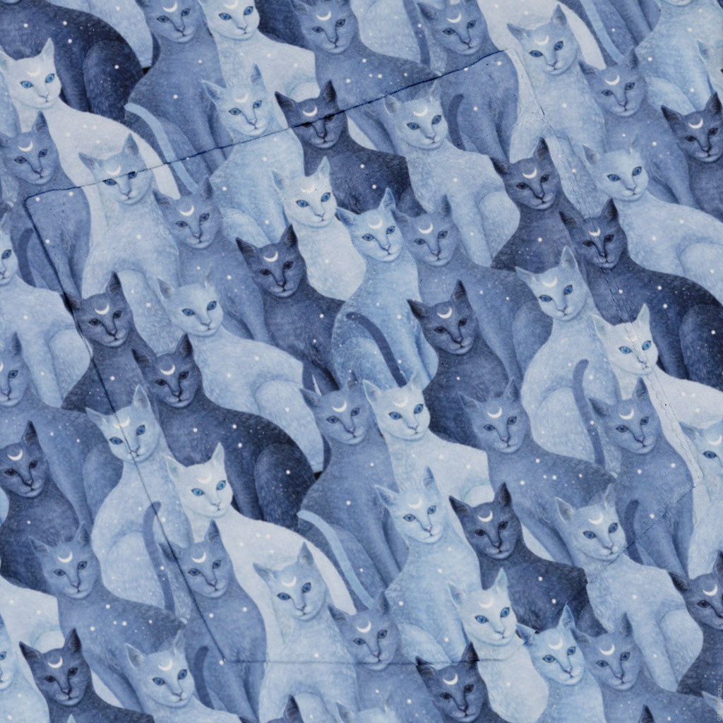 Celestial Cats Button Up Shirt Pocket