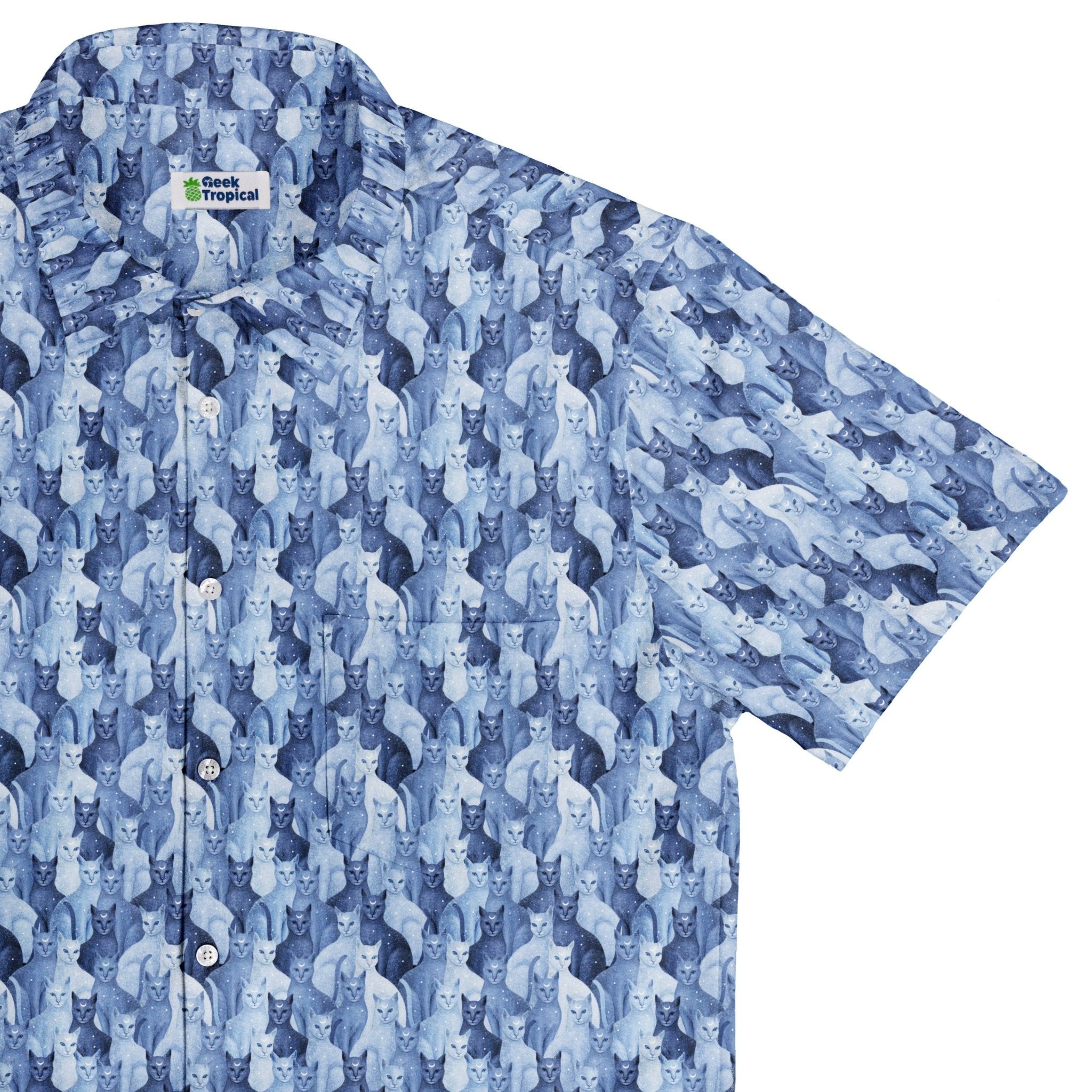 Celestial Cats Button Up Shirt 1
