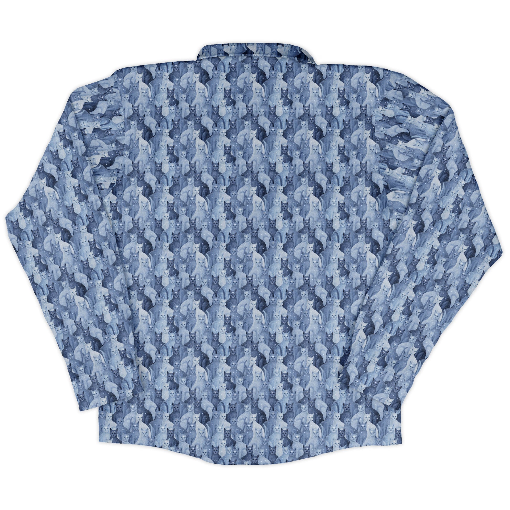 Celestial Cats Long Sleeve Button Up Shirt back