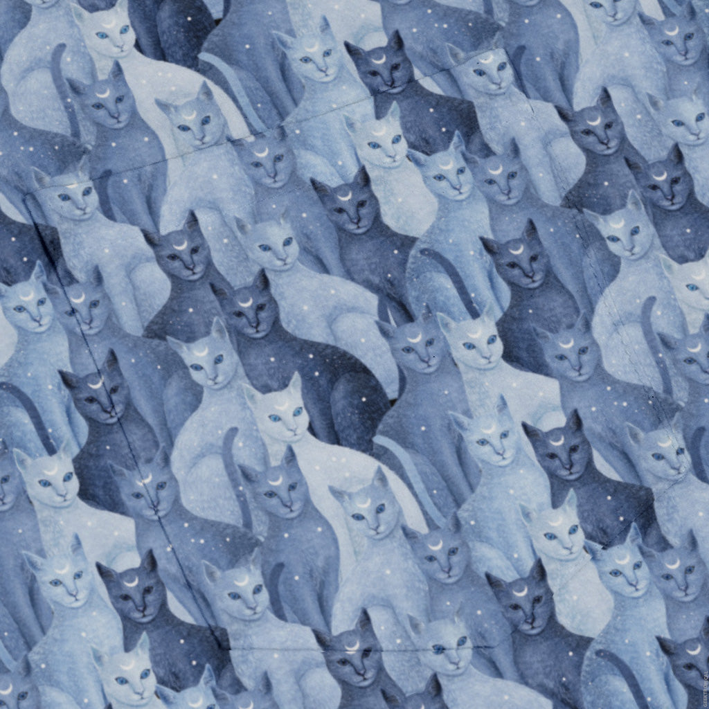 Celestial Cats Long Sleeve Button Up Shirt pocket