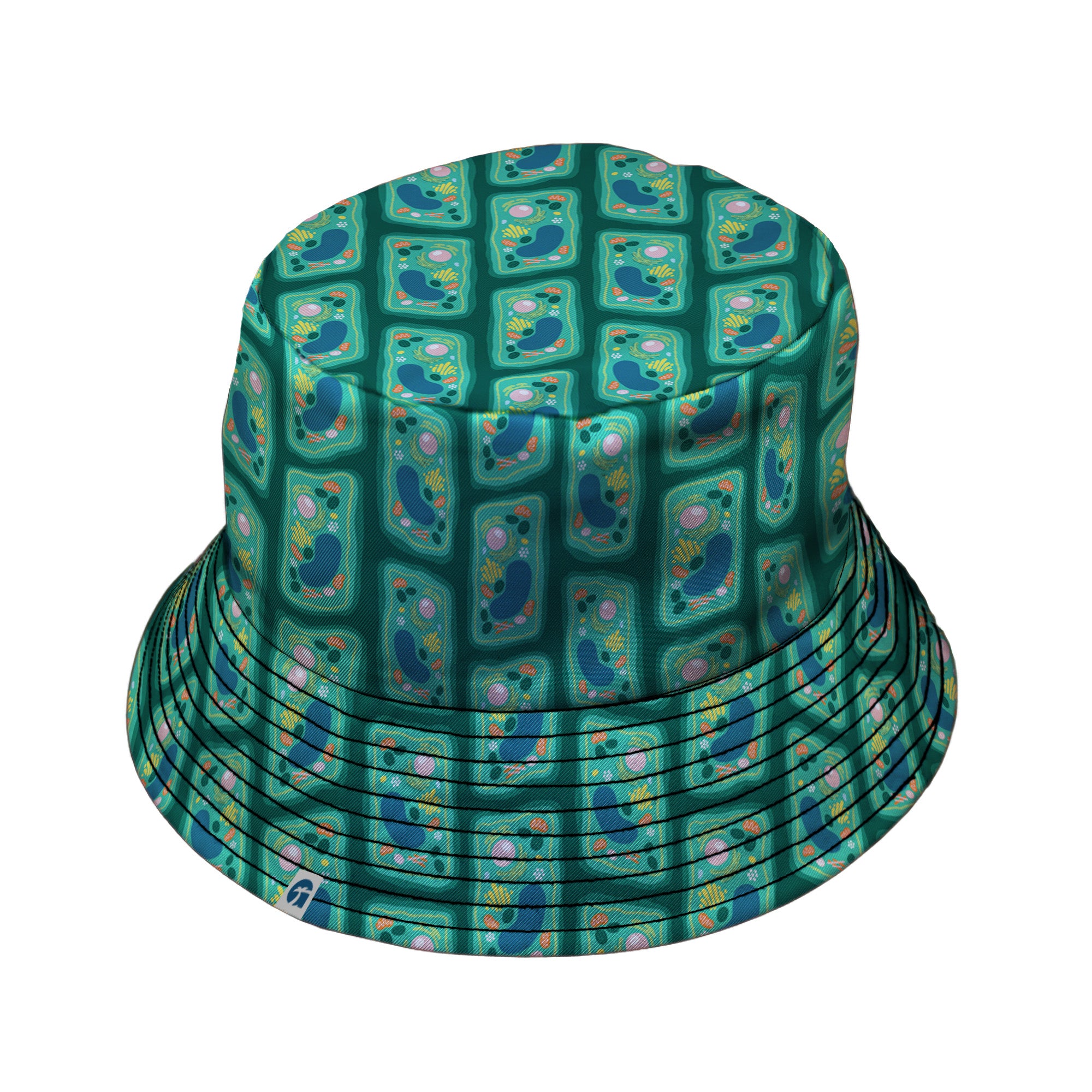 Cellular Botany Bucket Hat Black Stitching