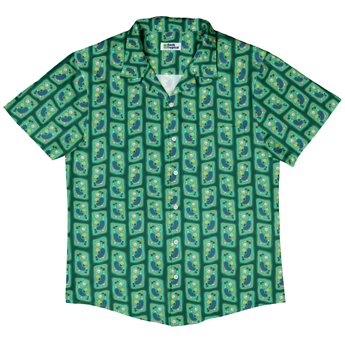 Cellular Botany Button Up Shirt Hawaiian Front
