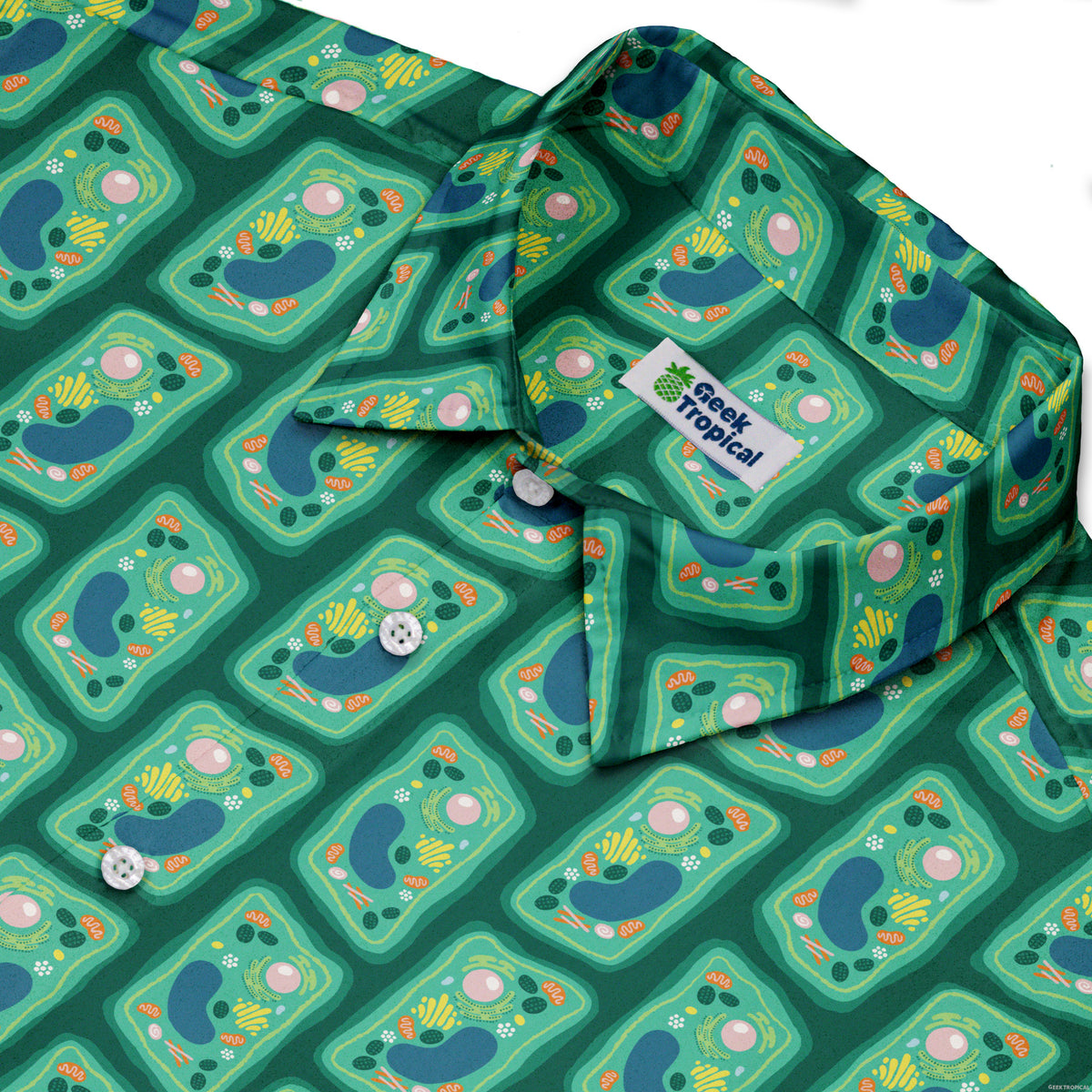 Cellular Botany Button Up Shirt Neck