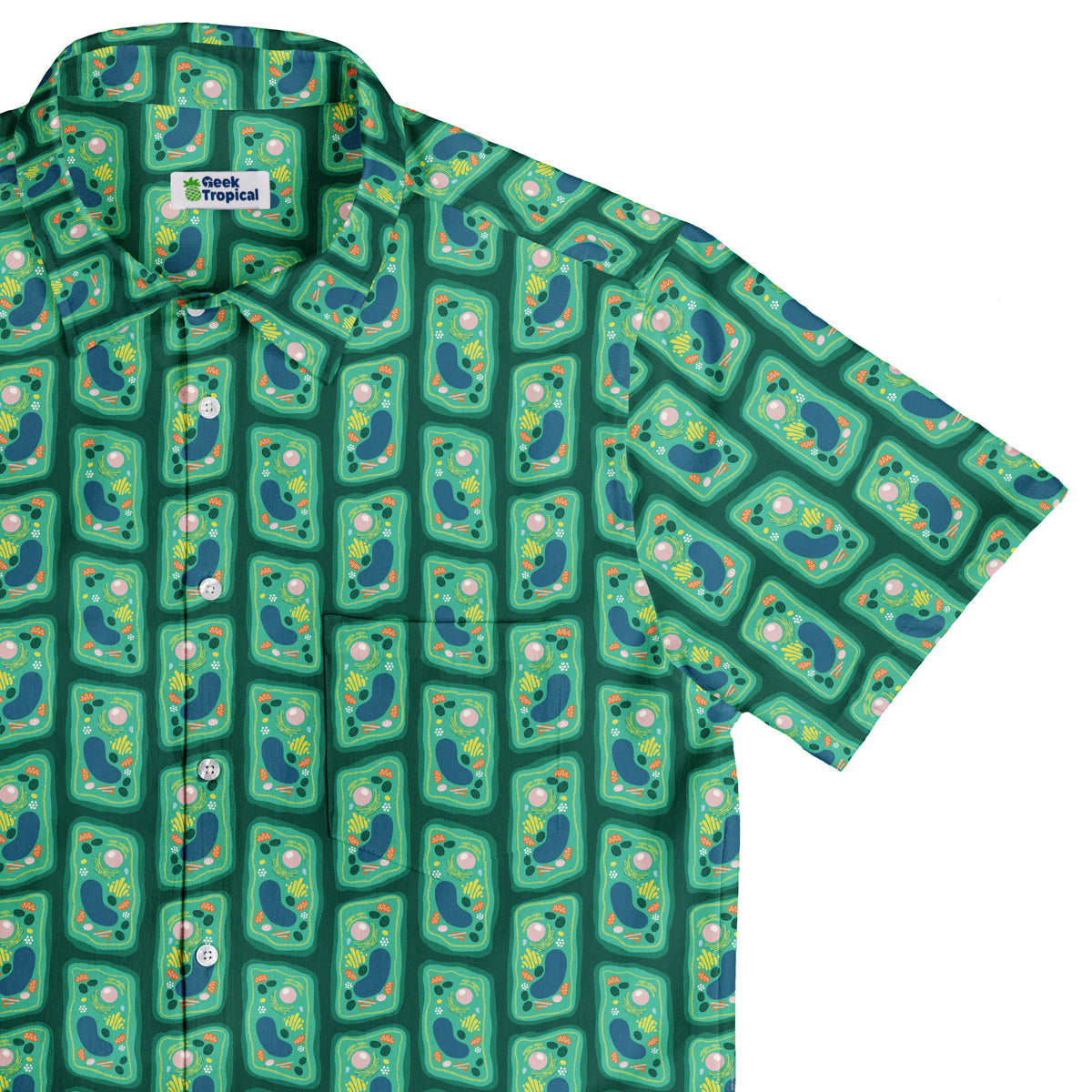 Cellular Botany Button Up Shirt Top Corner