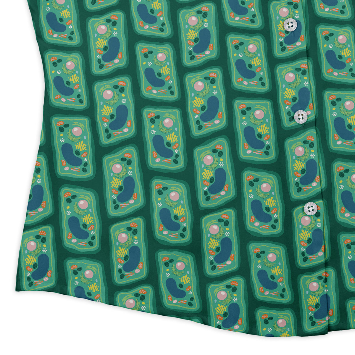 Cellular Botany Curvy Button Up Shirt womens corner