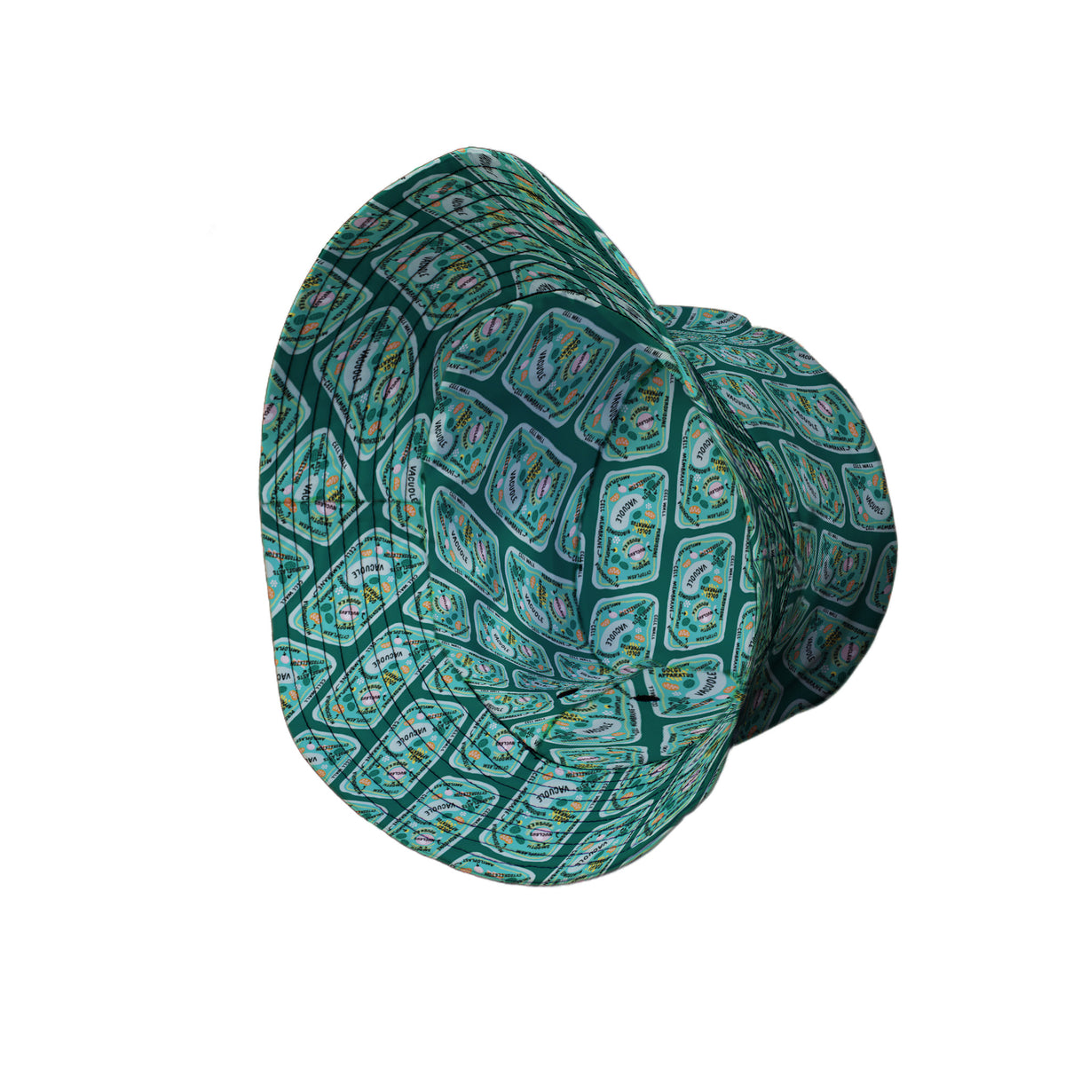 Cellular Botany Labels Bucket Hat Side View