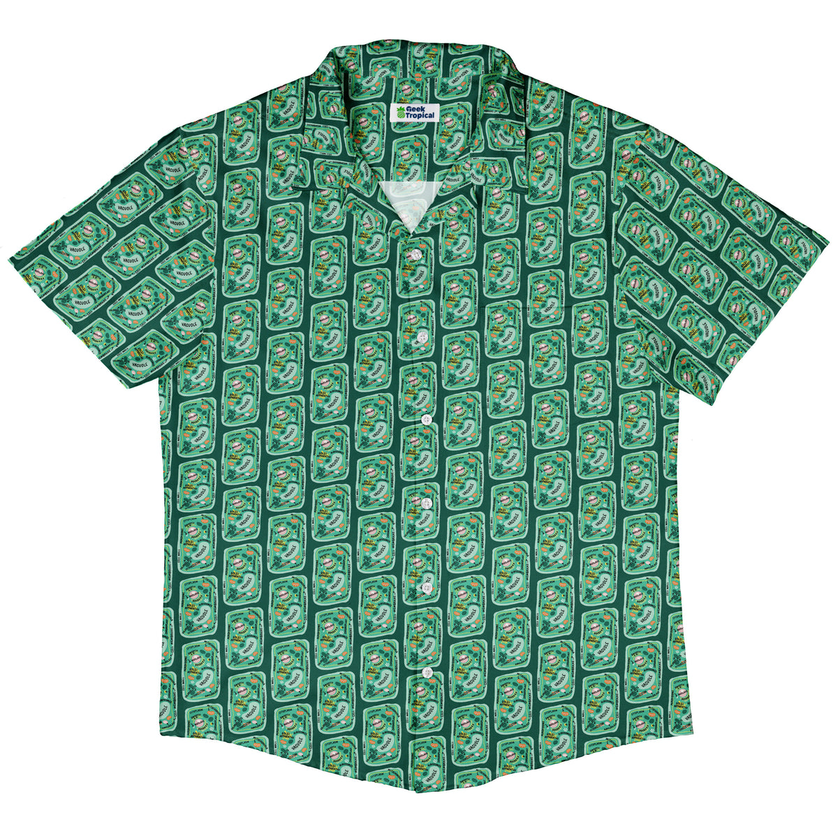 Cellular Botany Labels Button Up Shirt Hawaiian Front