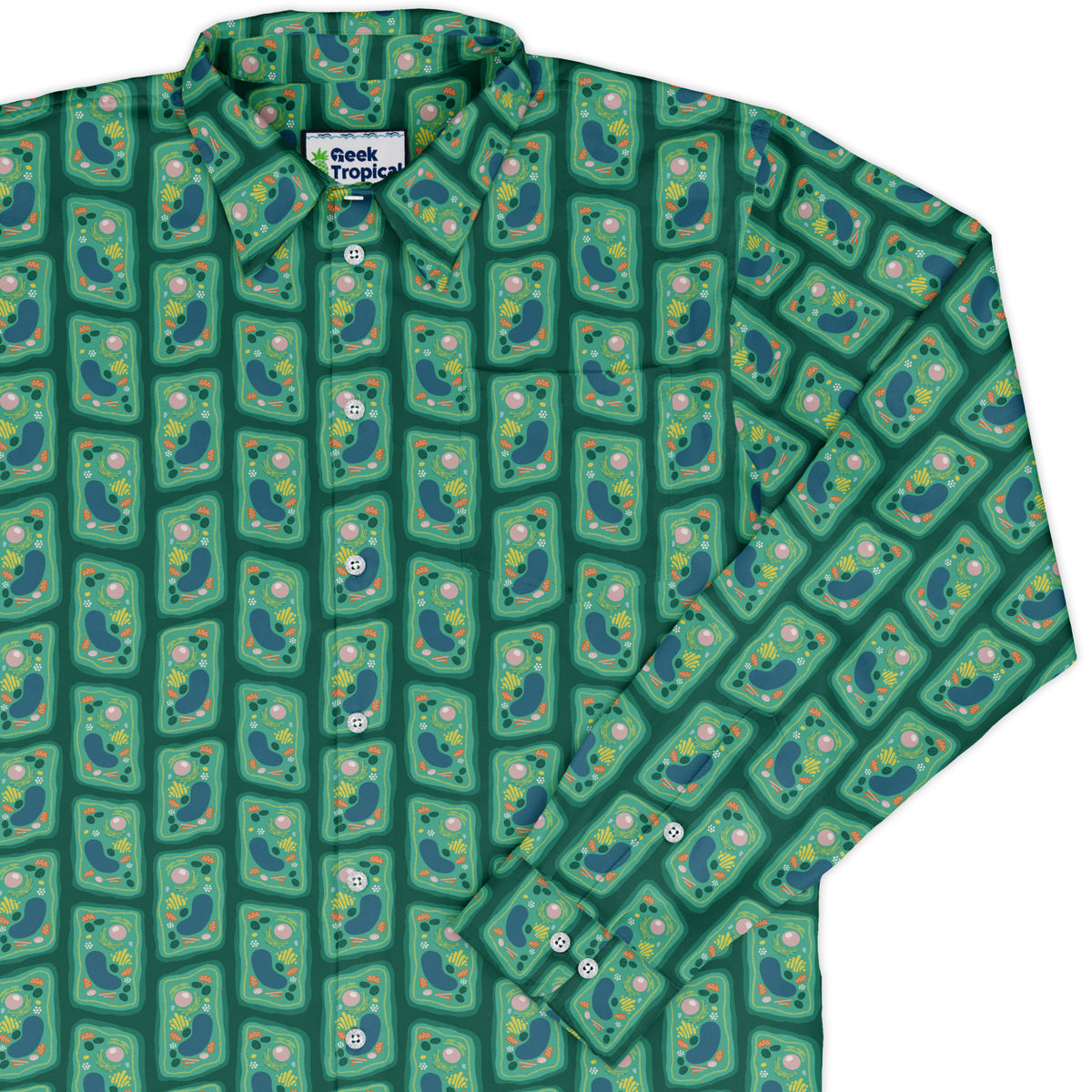 Cellular Botany Long Sleeve Button Up Shirt cover