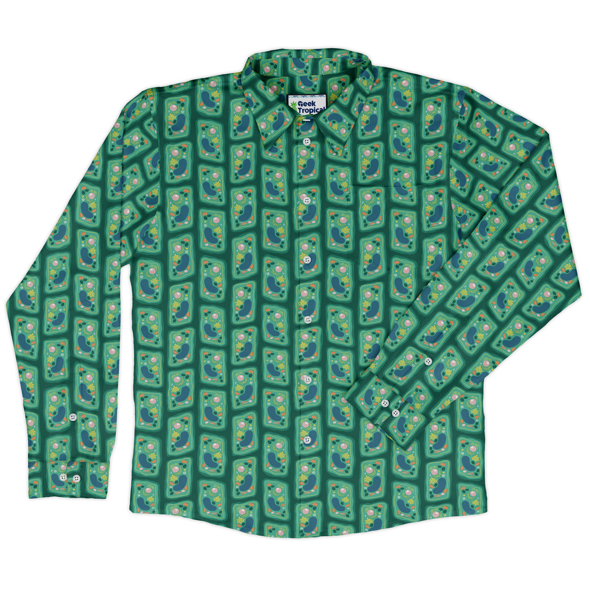 Cellular Botany Long Sleeve Button Up Shirt front