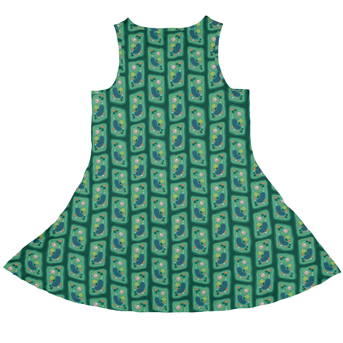 Cellular Botany Sleeveless Dress back