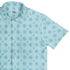 Celtic Knot Paws Teal Button Up Shirt Top Corner