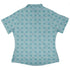 Celtic Knot Paws Teal Curvy Button Up Shirt womens back
