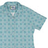 Celtic Knot Paws Teal Curvy Button Up Shirt womens top right