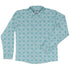 Celtic Knot Paws Teal Long Sleeve Button Up Shirt front