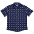 Celtic Knots Paws Blue Button Up Shirt Flat Front